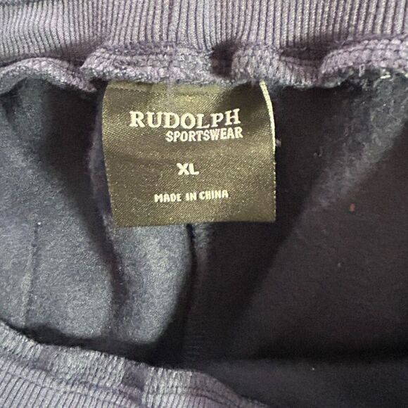 Rudolph Sportswear Tapered Jogger Pants Men's XL Heathered Blue Drawstring Waist - Picture 5 of 5